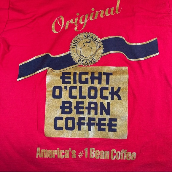 Vintage 90s Men’s XL Coffee Shop Java T Shirt Vtg Single Stitch Red Beanery Art - Picture 2 of 6